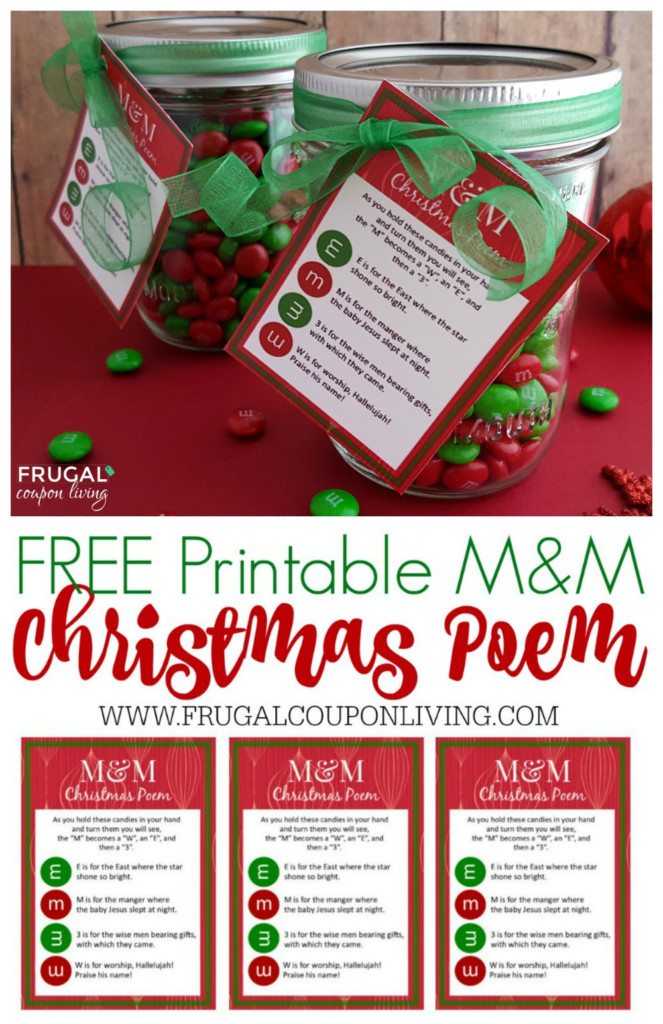 M M Christmas Poem And FREE Printable Gift Tag