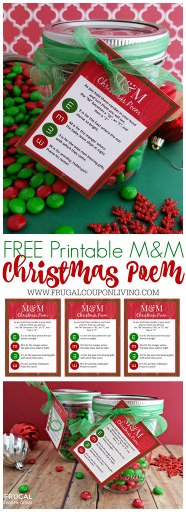 M M Christmas Poem And FREE Printable Gift Tag