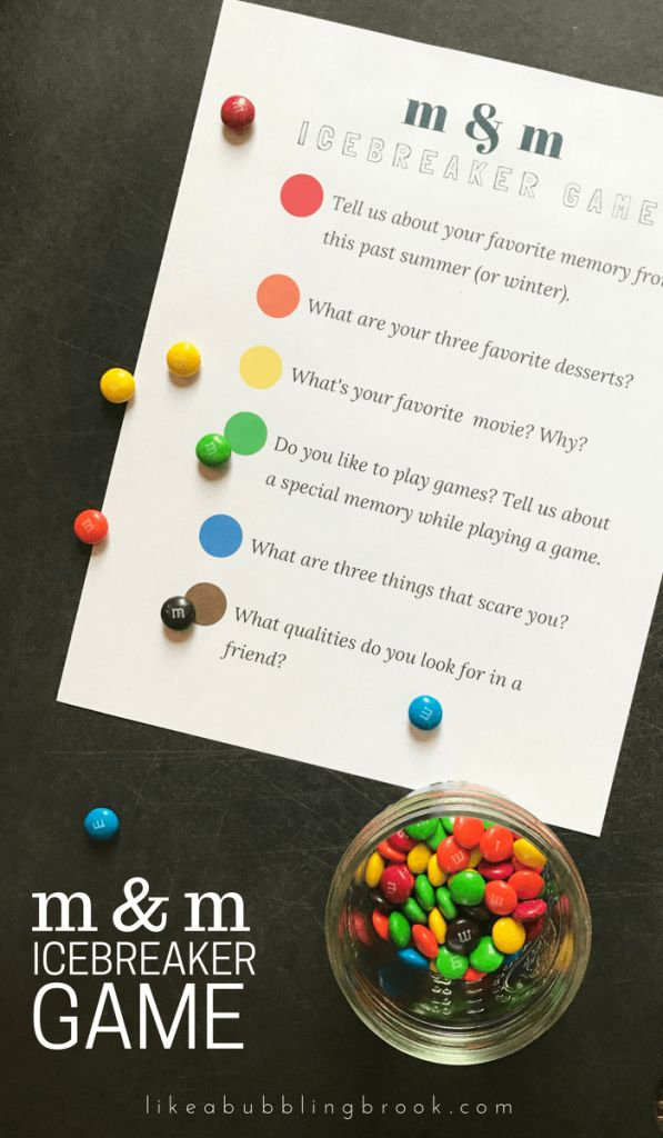M M Game Printable Get To Know You Games Icebreaker 