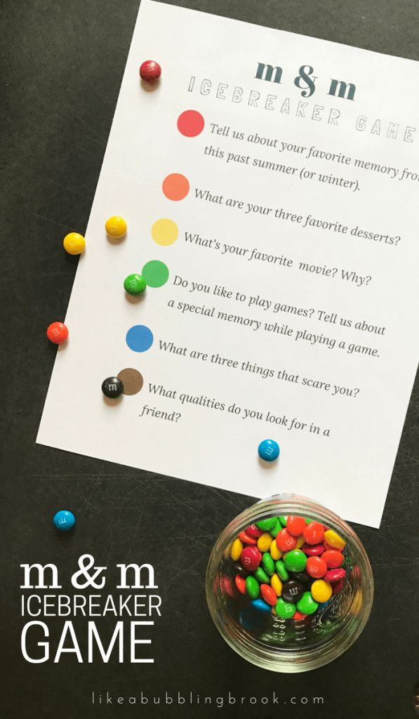 M M Game Printable Get To Know You Games Icebreaker
