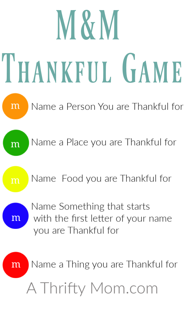 M M Thankful Game Fun Quick Game Of Expressing Gratitude 