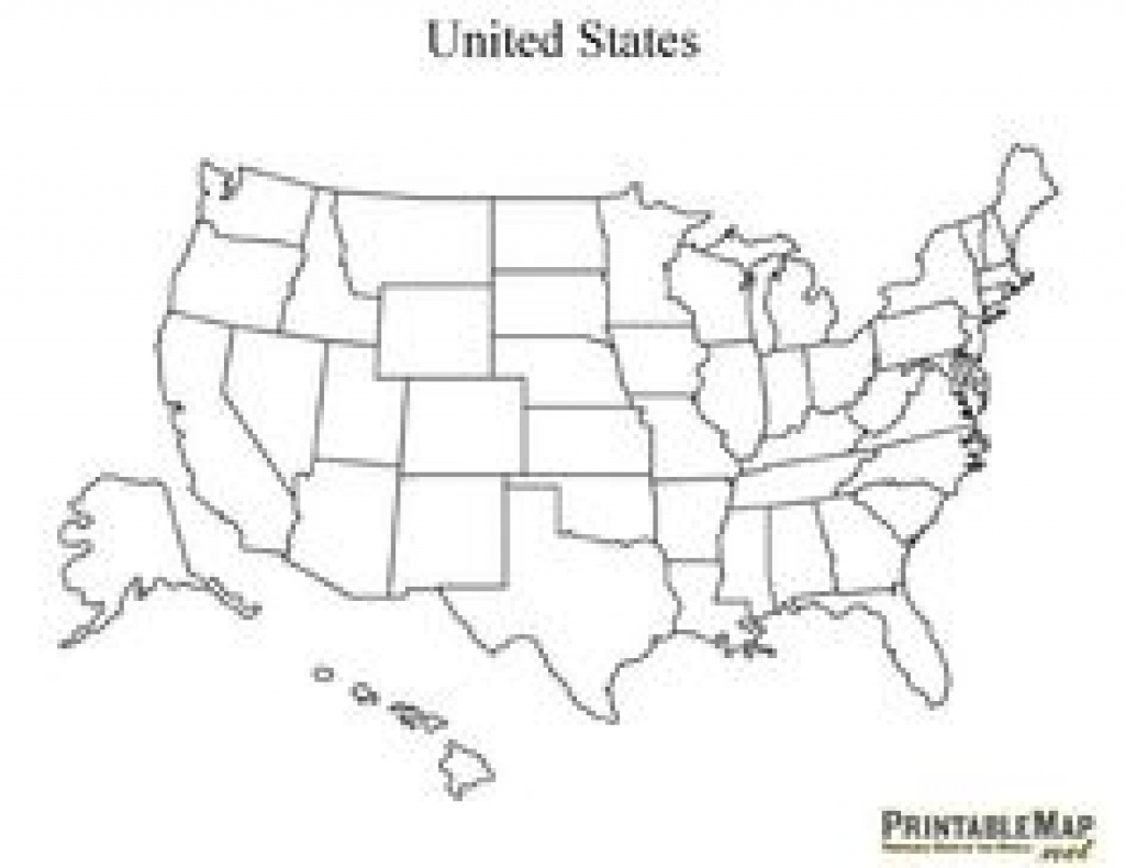 Map Of The United States That You Can Fill In Printable Map