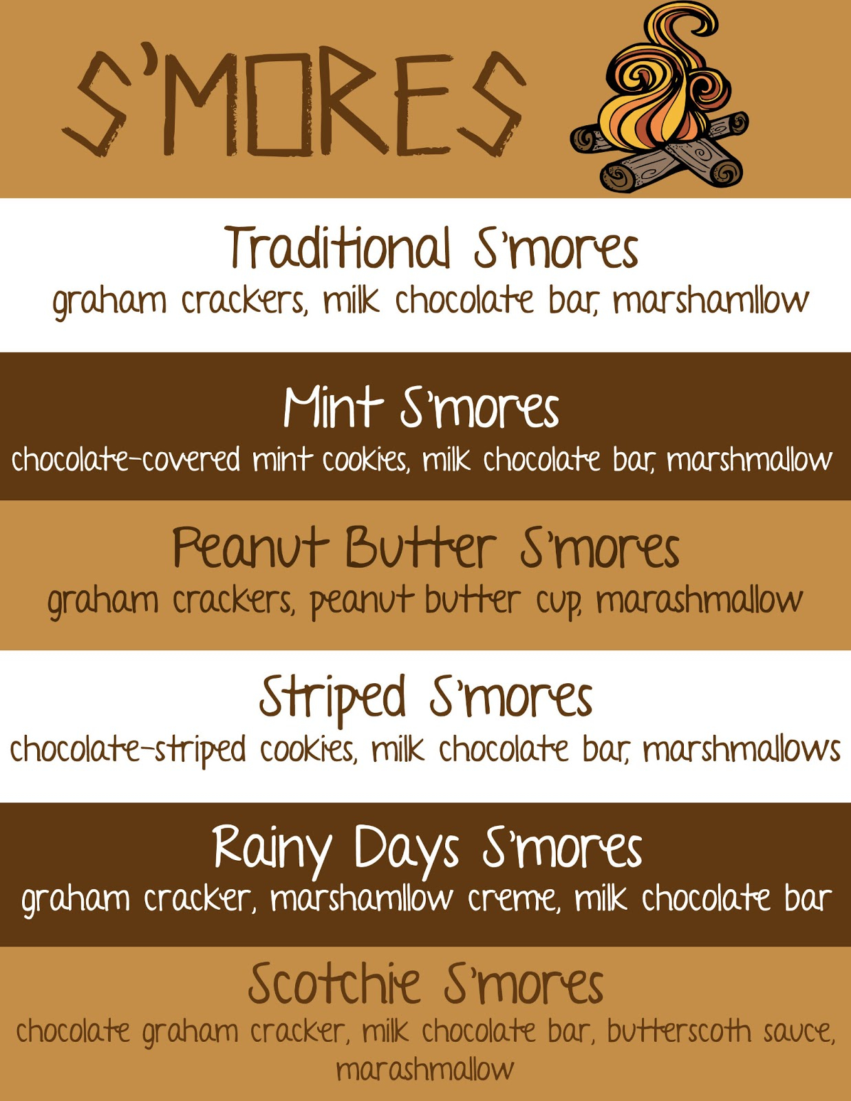 Mommy And Things S mores Bar And Free Recipe Printable
