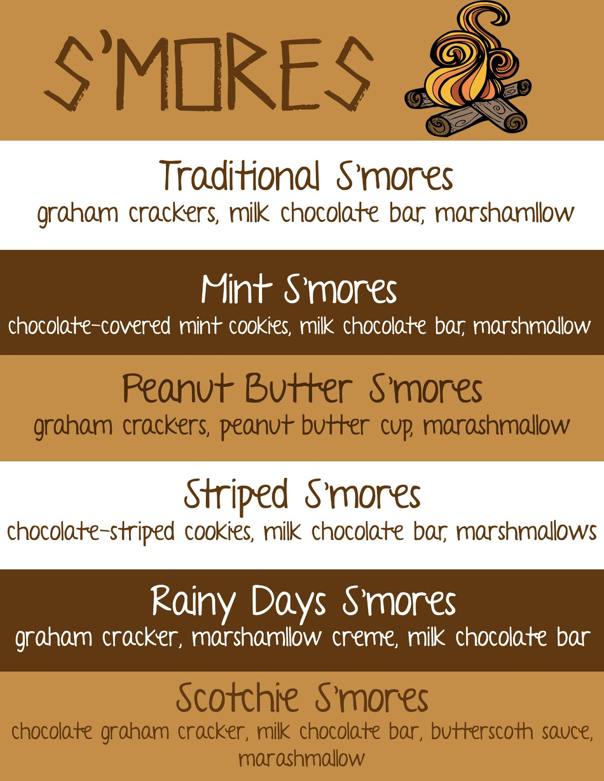 Mommy And Things S mores Bar And Free Recipe Printable