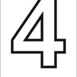 Number 4 Number Template Printable Number Templates