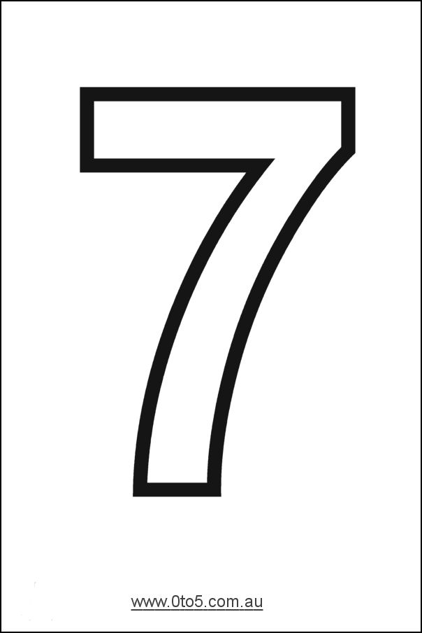 Number 7 Free Printable Numbers Number 7 Printable 