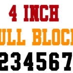 NumberStencils Net 4 Inch Full Block Number Stencils