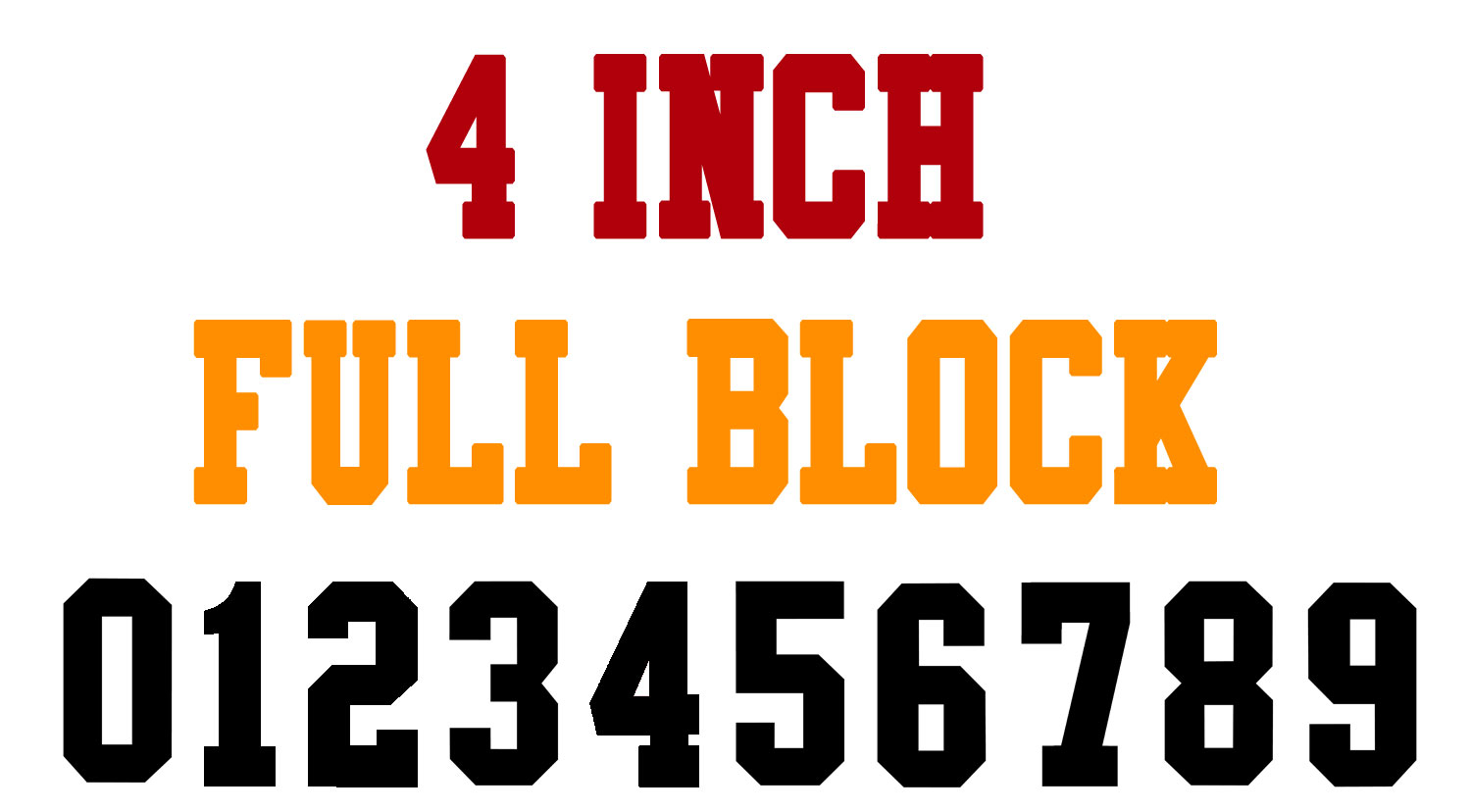 NumberStencils Net 4 Inch Full Block Number Stencils 