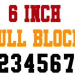 NumberStencils Net 6 Inch Full Block Number Stencils