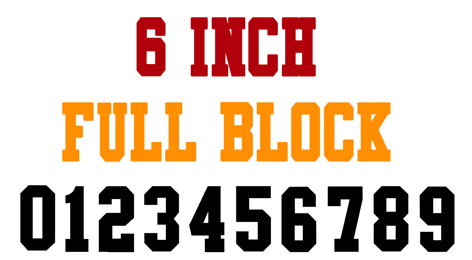 NumberStencils Net 6 Inch Full Block Number Stencils 