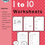 Pre K Numbers 1 To 10 Worksheets And Activities Little