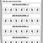 Preschool Printable Worksheets Confusing Letters B D P Q