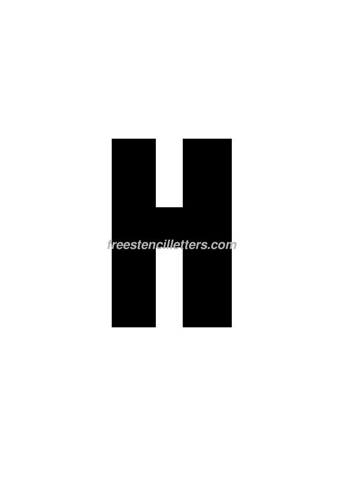 Print 8 Inch H Letter Stencil Free Stencil Letters