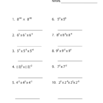 Print The Free Multiplication Exponents Algebra 1