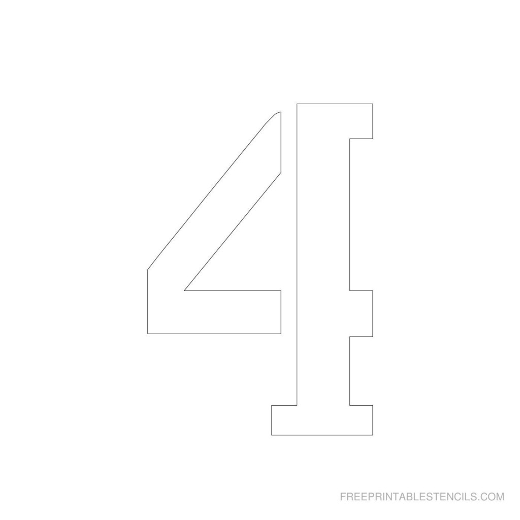 Free Printable 4 Inch Number Stencils