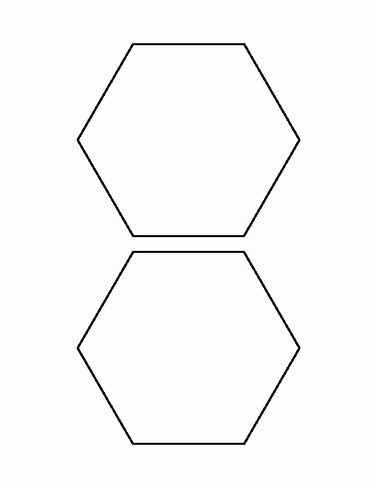 Printable 5 Inch Hexagon Template