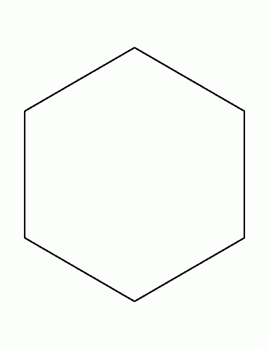 Printable 8 Inch Hexagon Template