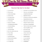 Printable All In Good Time Over The Hill Idioms Race