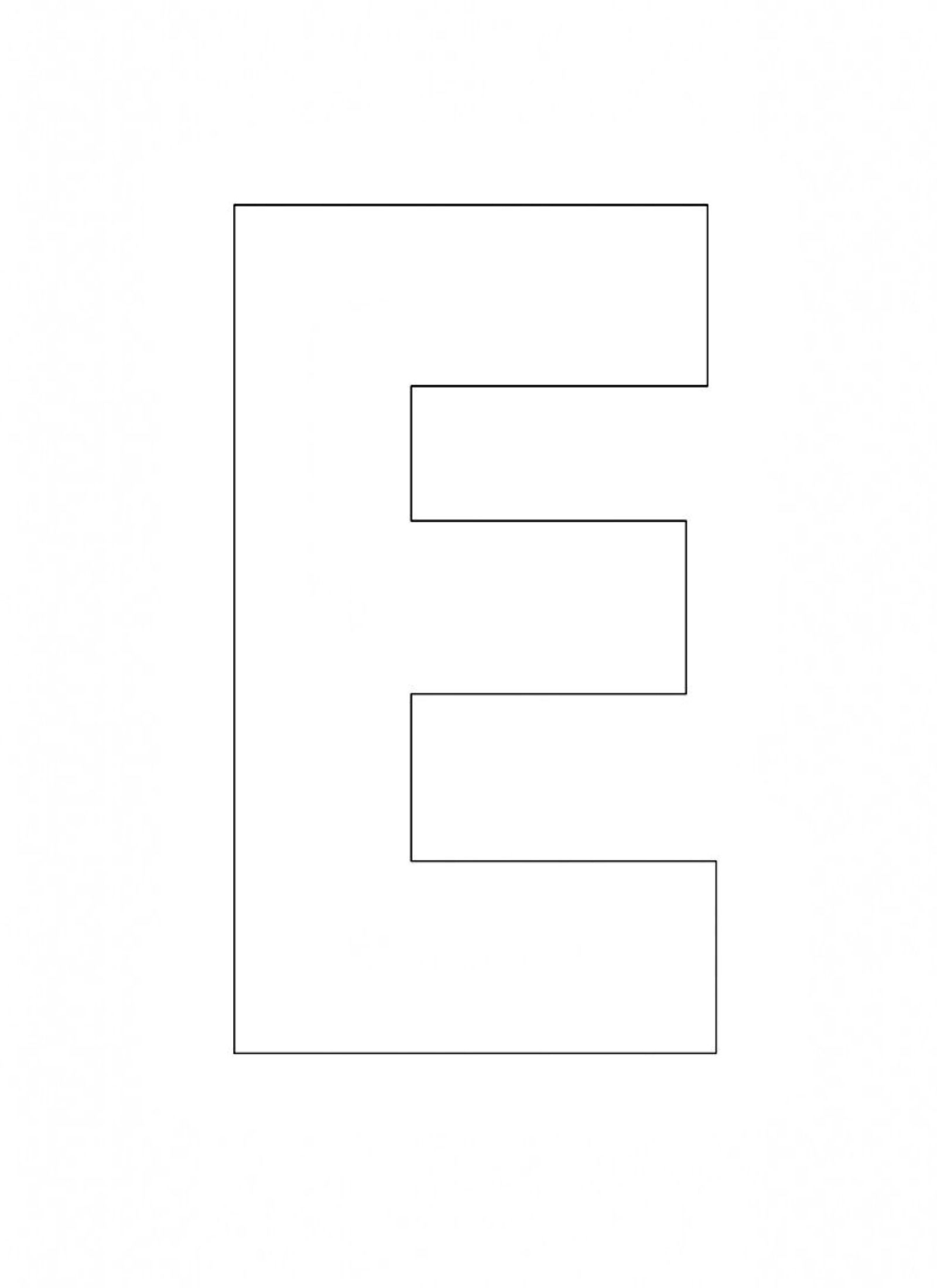 Printable Alphabet Letter E Template Alphabet Letter E
