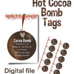 Printable Christmas Hot Cocoa Bomb Tag Ornament Tag Hot Etsy