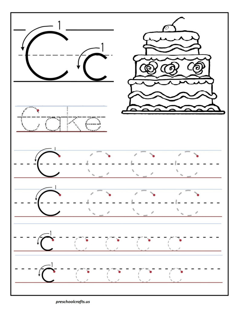 Printable Letter C Tracing Worksheets For