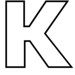Printable Letter K Outline Print Bubble Letter K