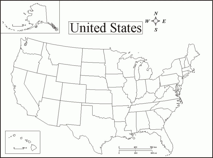 Printable Map Of USA Map Of United States
