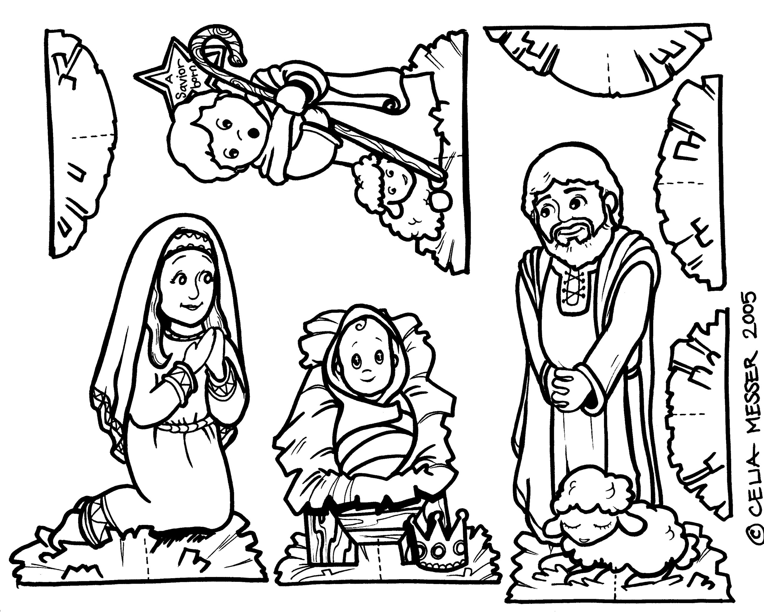 Printable Nativity Scene Coloring Pages At GetColorings 
