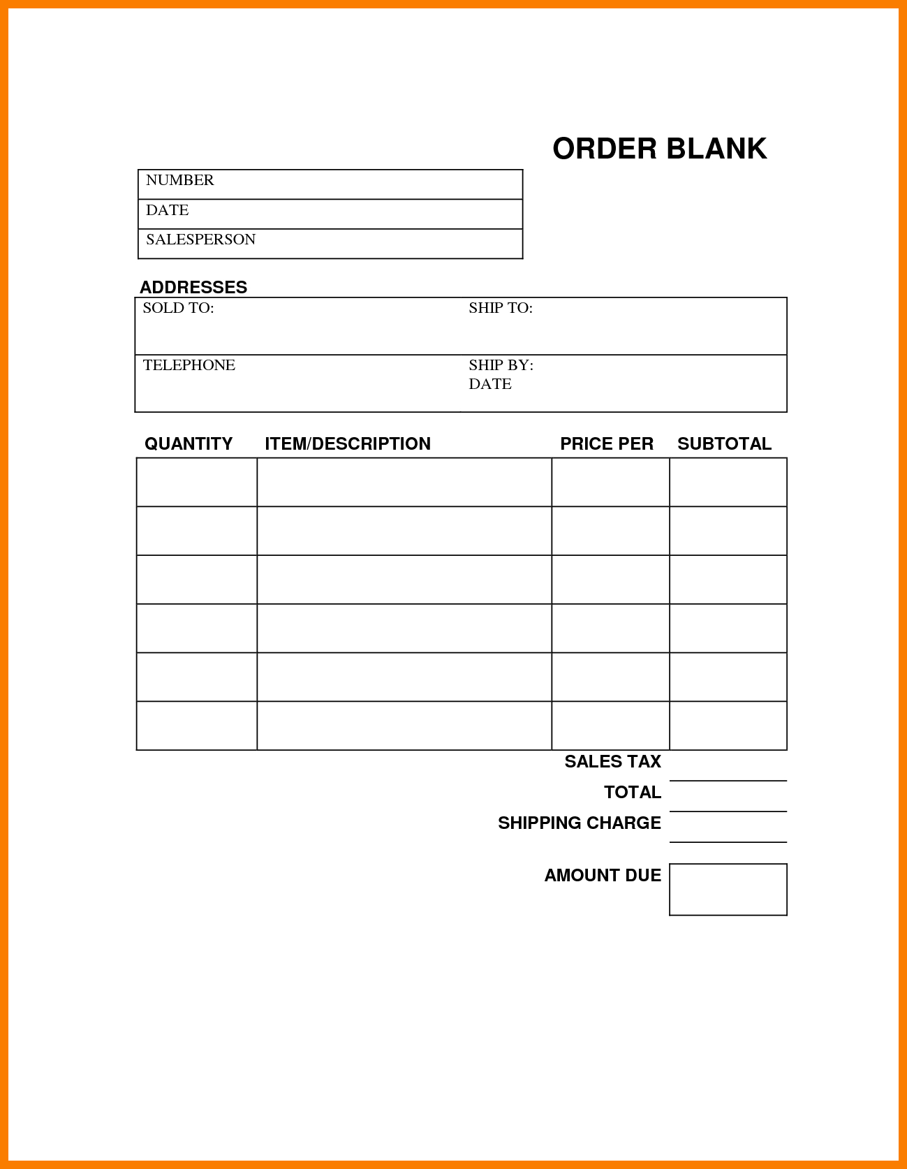 Printable Order Forms Templates Charlotte Clergy Coalition