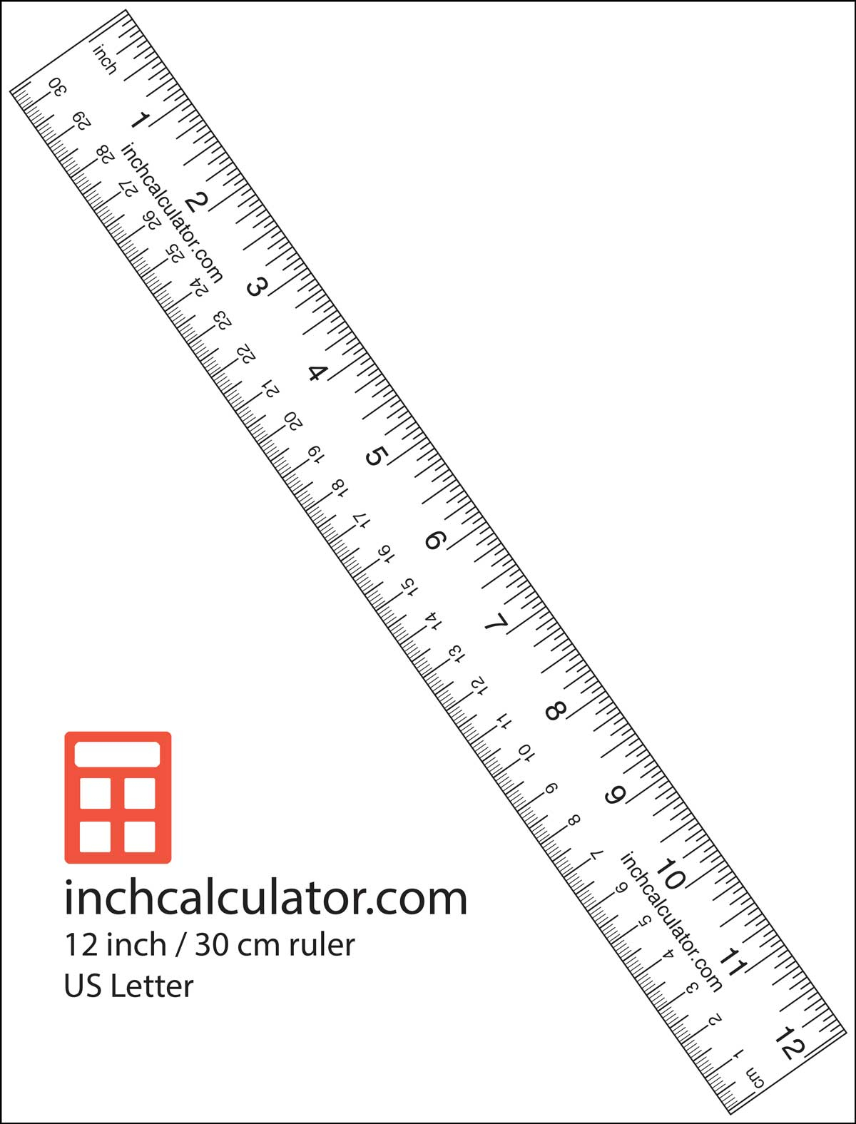 Printable Rulers Free Downloadable 12 Rulers Inch 