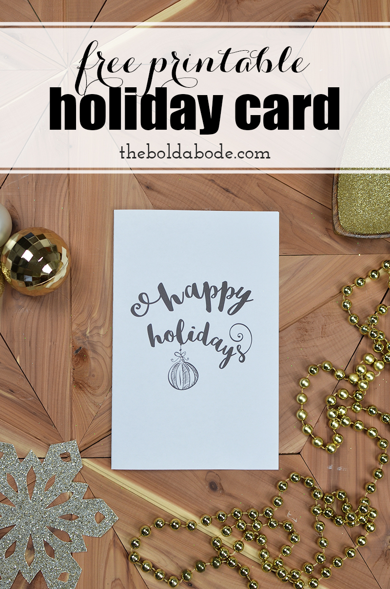 Printing The Holidays Free Printable Holiday Greeting Card