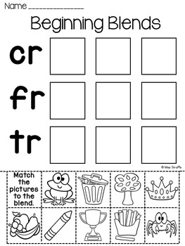R Blends Worksheets And Activities No Prep Pack By Miss 