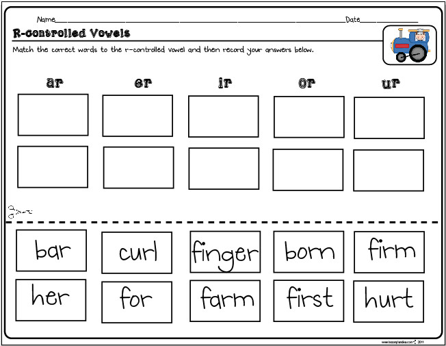 R Controlled Vowels Worksheets Homeschooldressage
