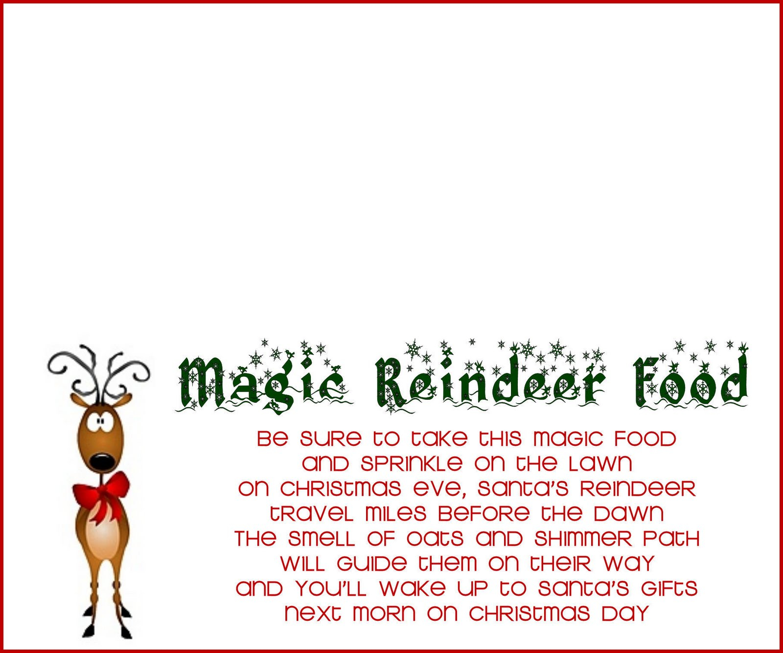 Reindeer Food Recipe And Printable The Girl Creative