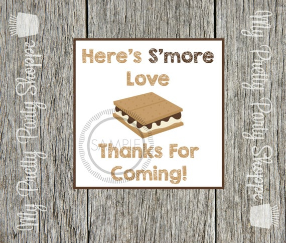 S more S mores Thank You Printable Tags Labels