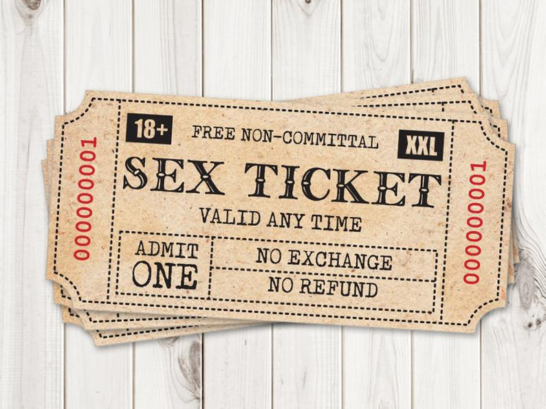 Sexy Gift For Him Printable Sex Tickets Kinky Coupon For 