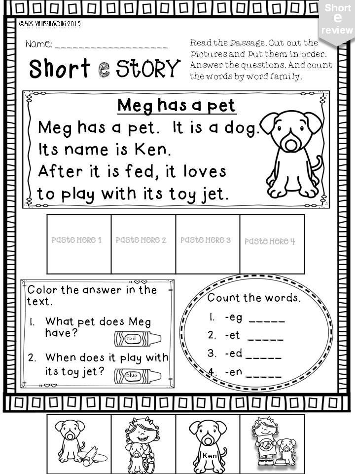 Short E Phonics Worksheets And Activities No Prep 