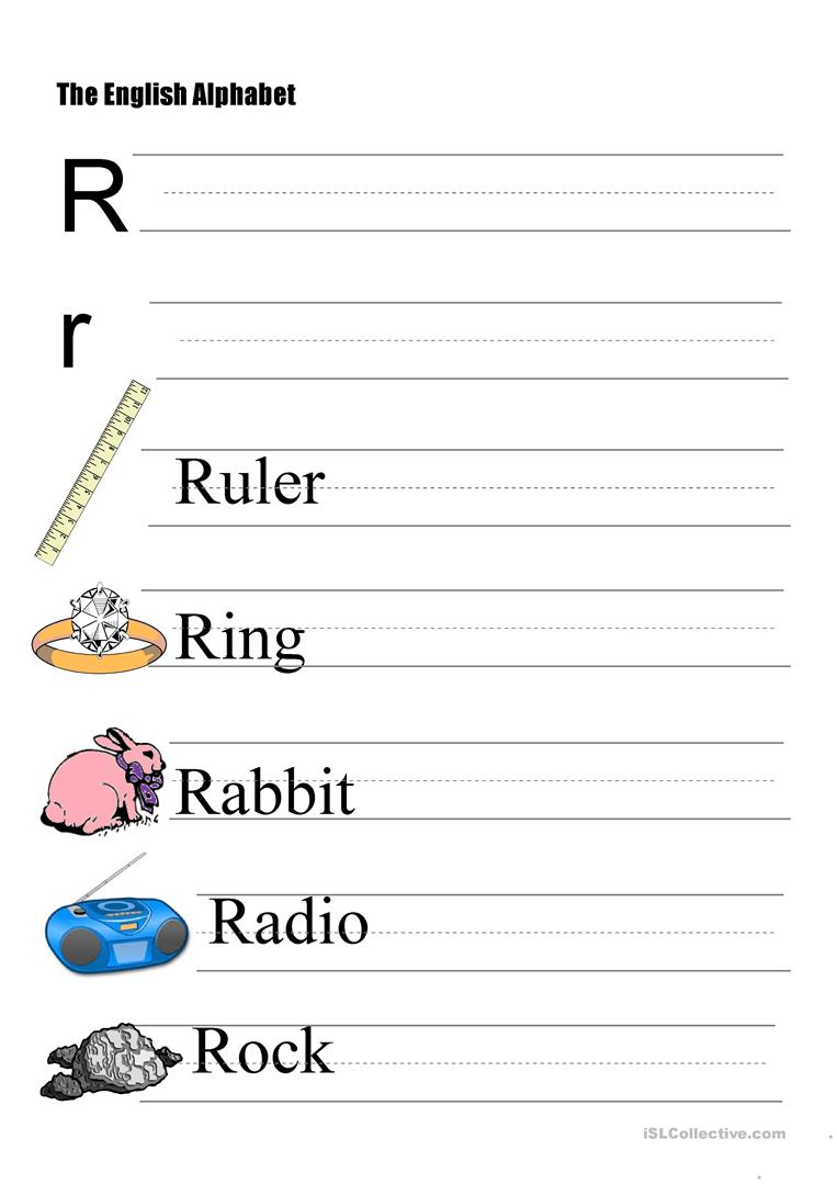 The Alphabet Letter R Worksheet Free ESL Printable 