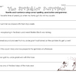 The Sprinkler Surprise Grammar Worksheet Squarehead