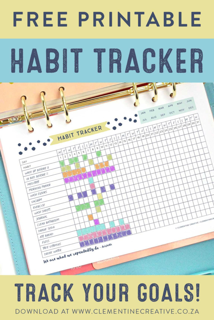 This Free Printable Habit Tracker Will Help You Reach Your