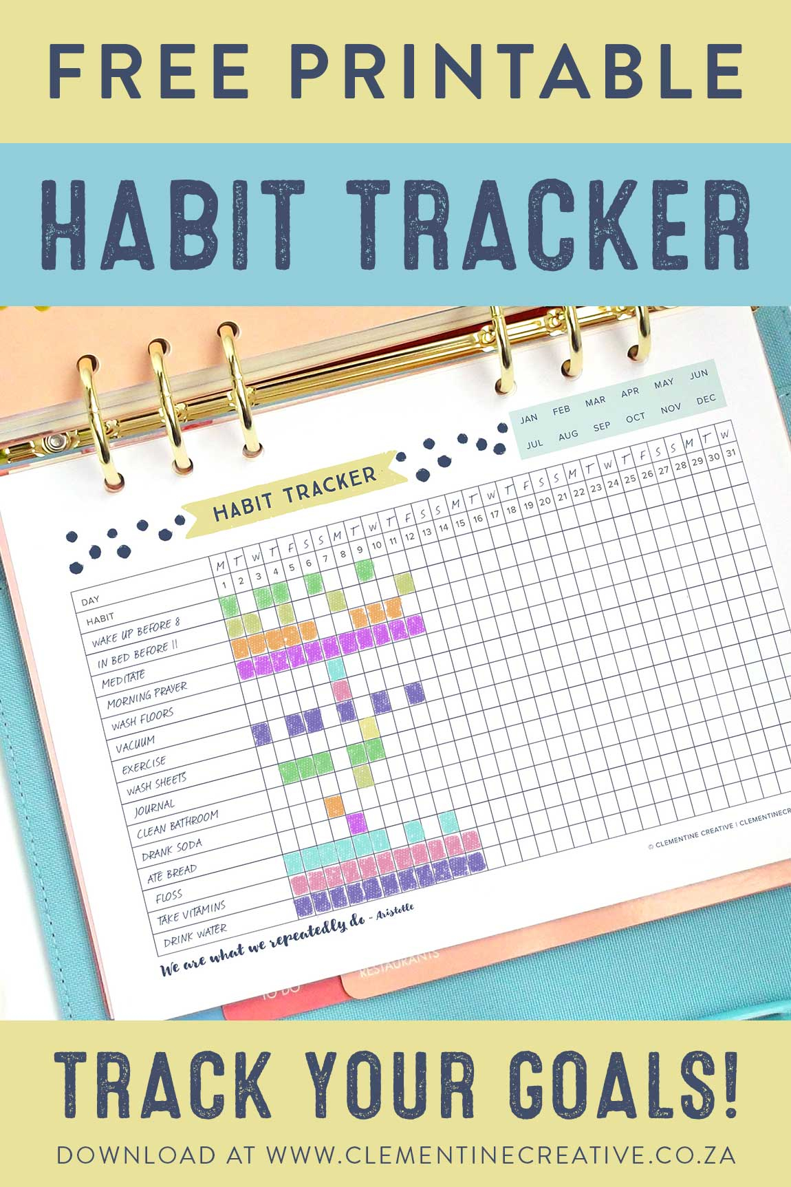This Free Printable Habit Tracker Will Help You Reach Your 