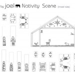 Travel Size Paper City Nativity Scene Made By Joel