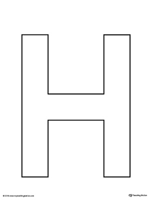 Uppercase Letter H Template Printable MyTeachingStation