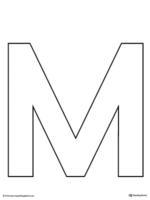 Uppercase Letter M Template Printable MyTeachingStation