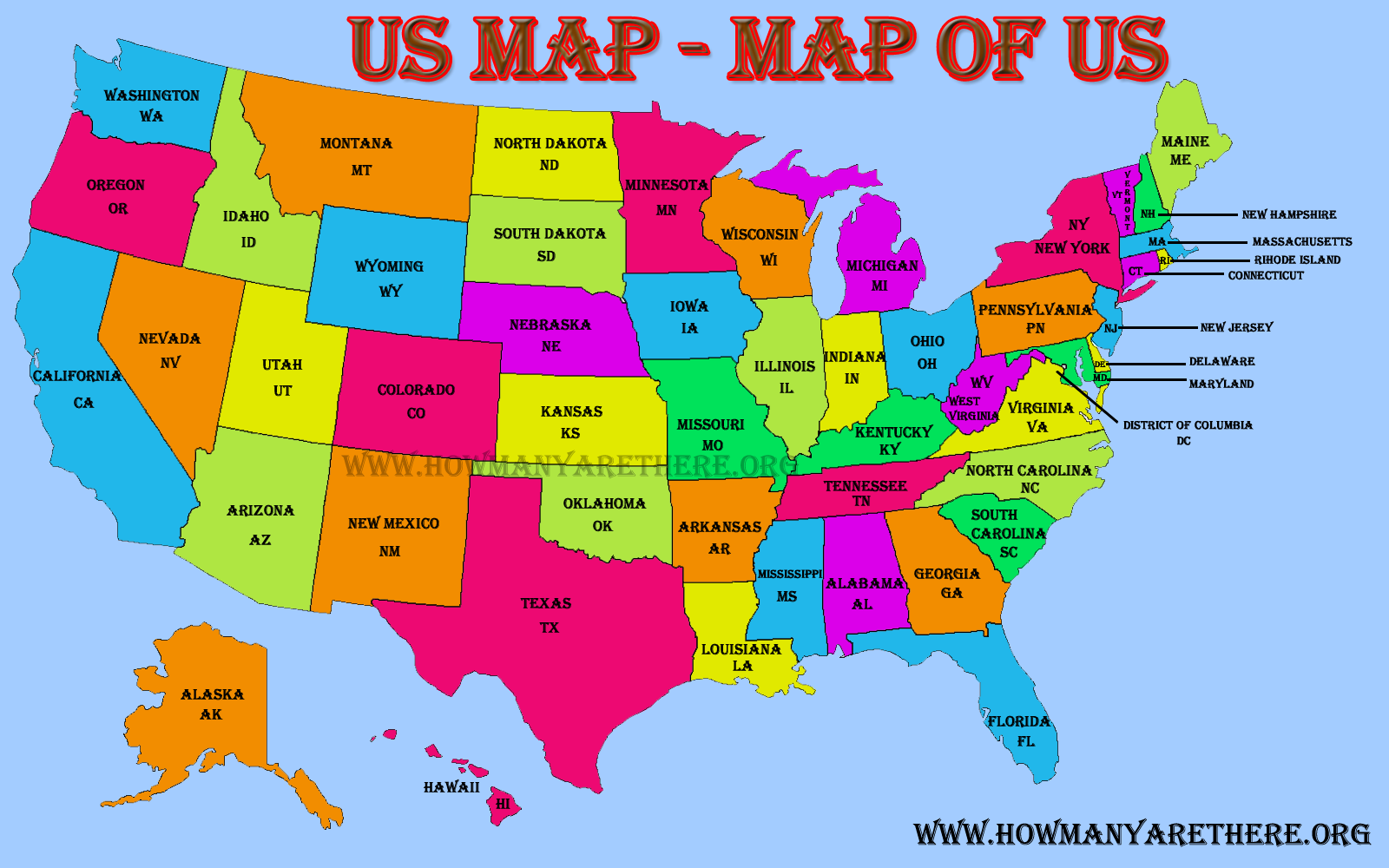 US Map Map Of US Us map map of us How Many Are There