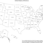 USA Blank Printable Map With State Names Royalty Free