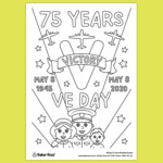 VE Day 75 Years Anniversary Poster Free Craft Ideas