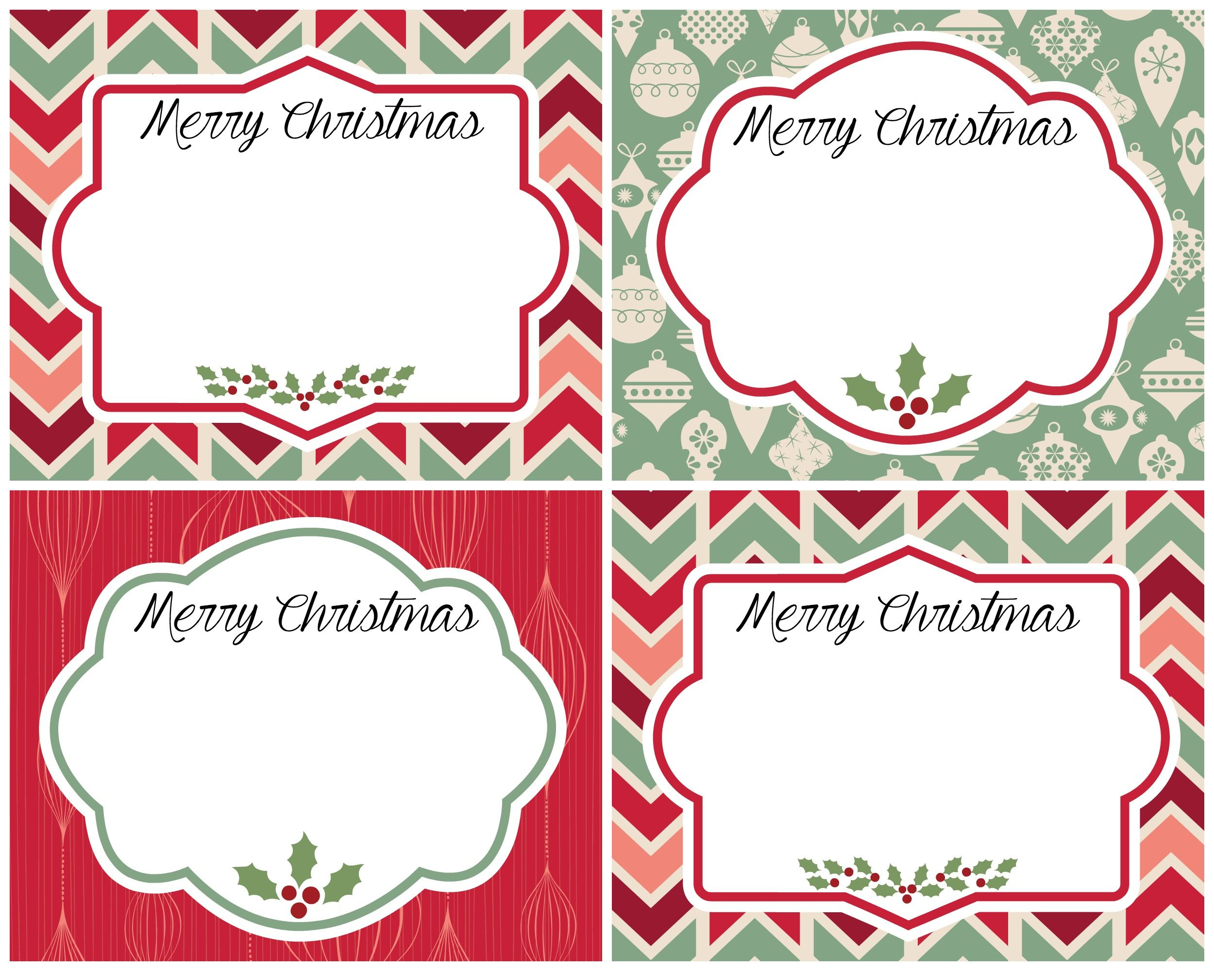 Vintage Christmas Gift Tags Free Printables Refresh 