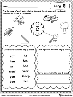 Vowels Short Or Long E Sound Words MyTeachingStation