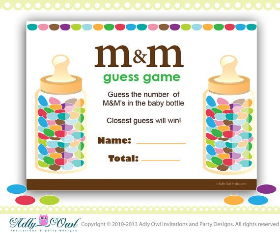 M M Guessing Game Free Printable